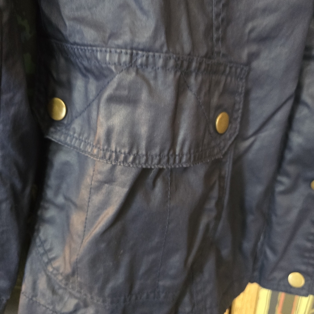 Merona Jacket Size Large Navy Blue Button Up With Zipper Closure - Picture 5 of 12